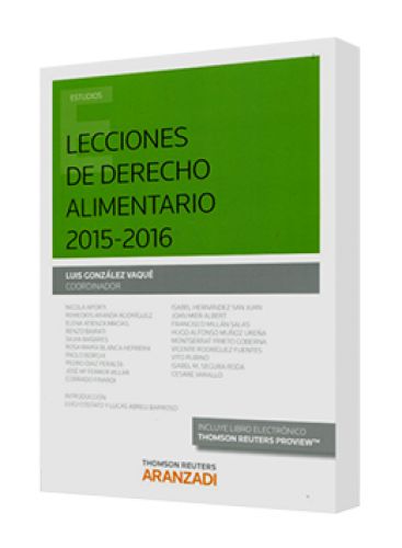 LECCIONES DE DERECHO ALIMENTARIO 2015-2016 LECCIONES DE DERECHO ALIMENTARIO 2015-2016